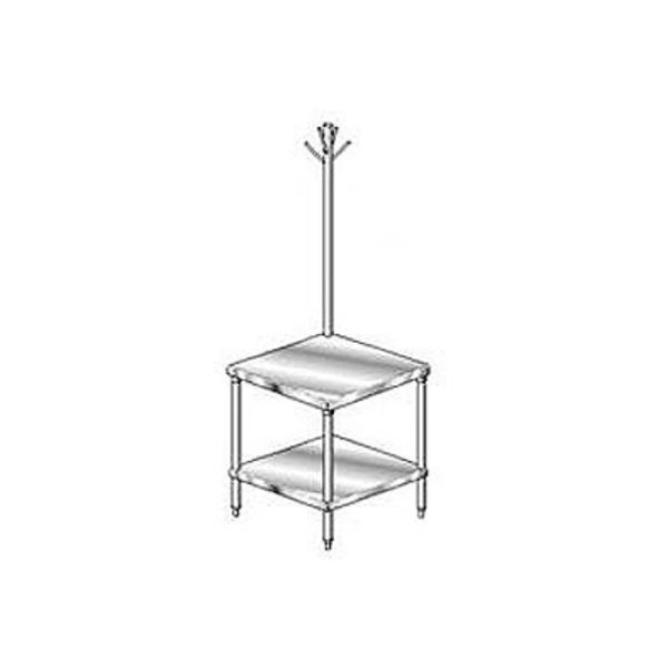 Aero Aero Manufacturing Mixer Stand W/ Galv Shelf, 16 Ga 430 Stainless Steel Top, 24"W x 24"D 4MGRU-2424